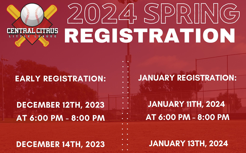 2024 SPRING REGISTRATION